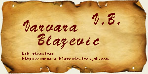 Varvara Blažević vizit kartica